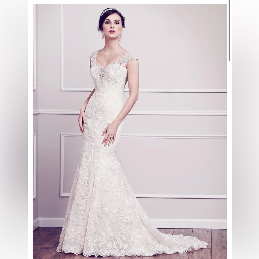 Kenneth Winston Private Label by G Style 1566 Wedding Dress US 10 Ivory/Silver